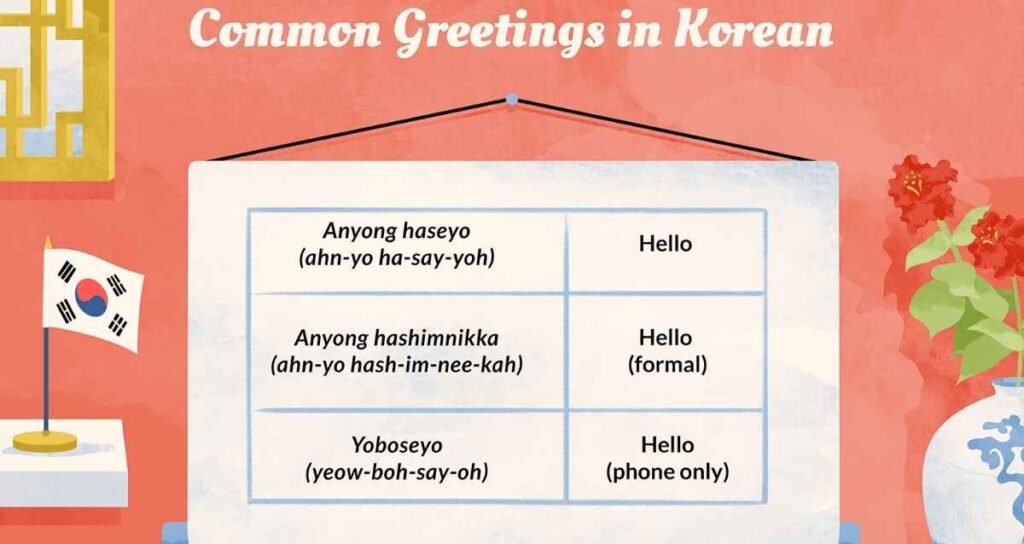 Hello in Korean